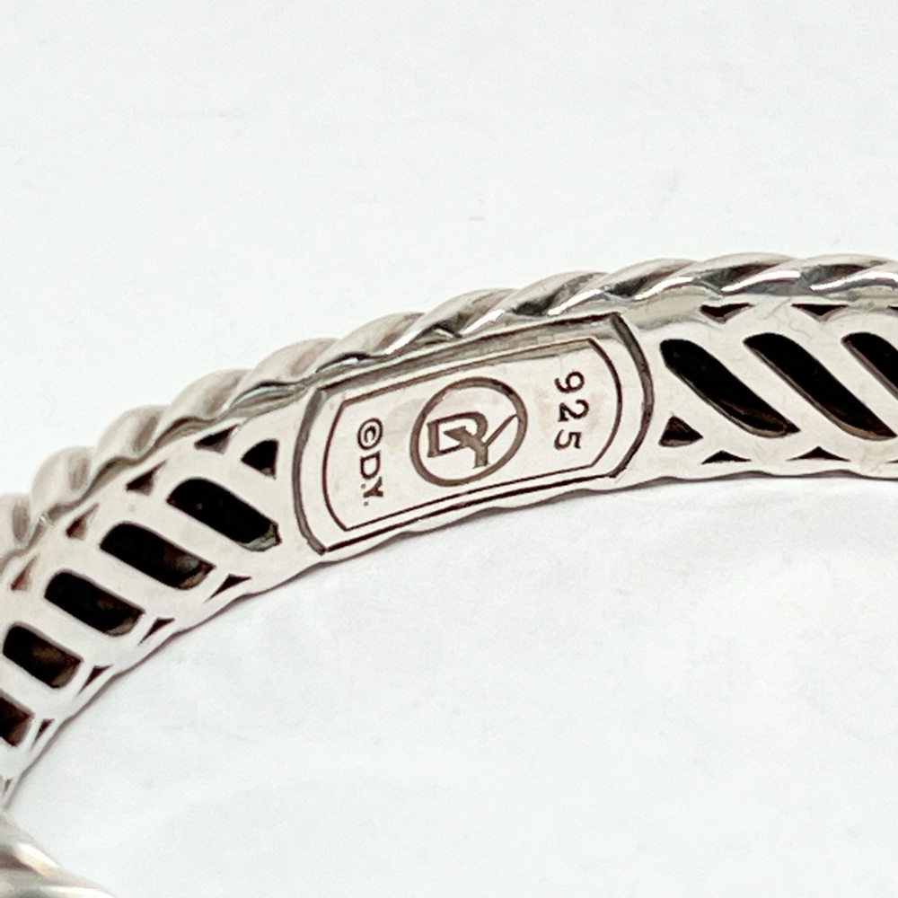 David Yurman 10mm Waverly Praisiolite Diamond Cuff Bracelet .925 - Picture 7 of 10